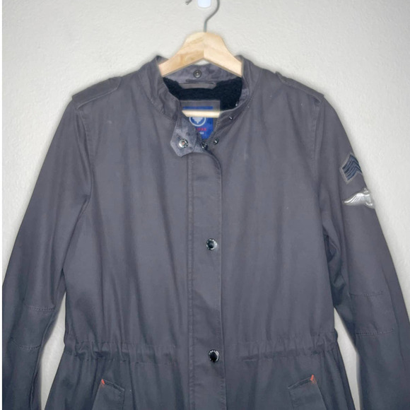 Halifax Traders Coat Womens Small S Gray Military Style Cotton Lined Outerwear - Picture 6 of 12